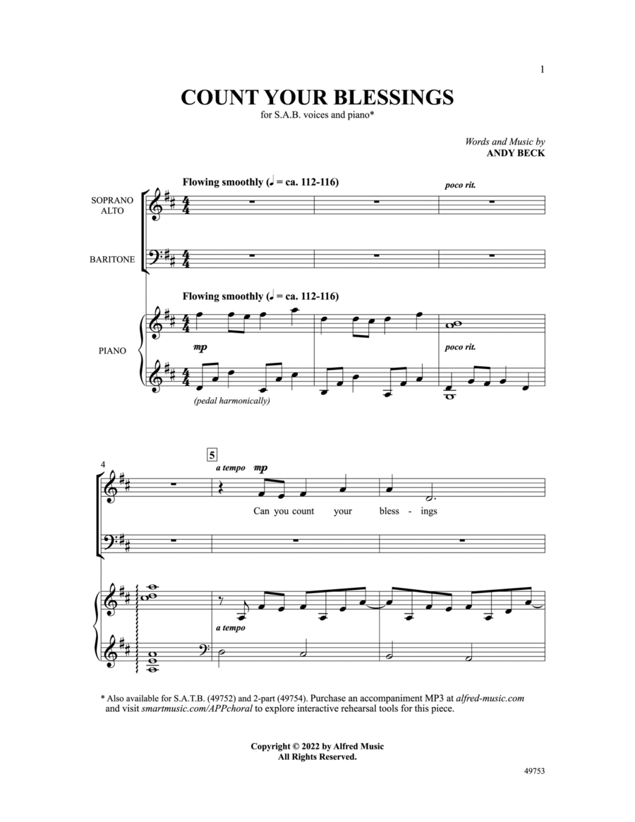 Count Your Blessings Count Your Blessings Choir scores gallery preview page 1