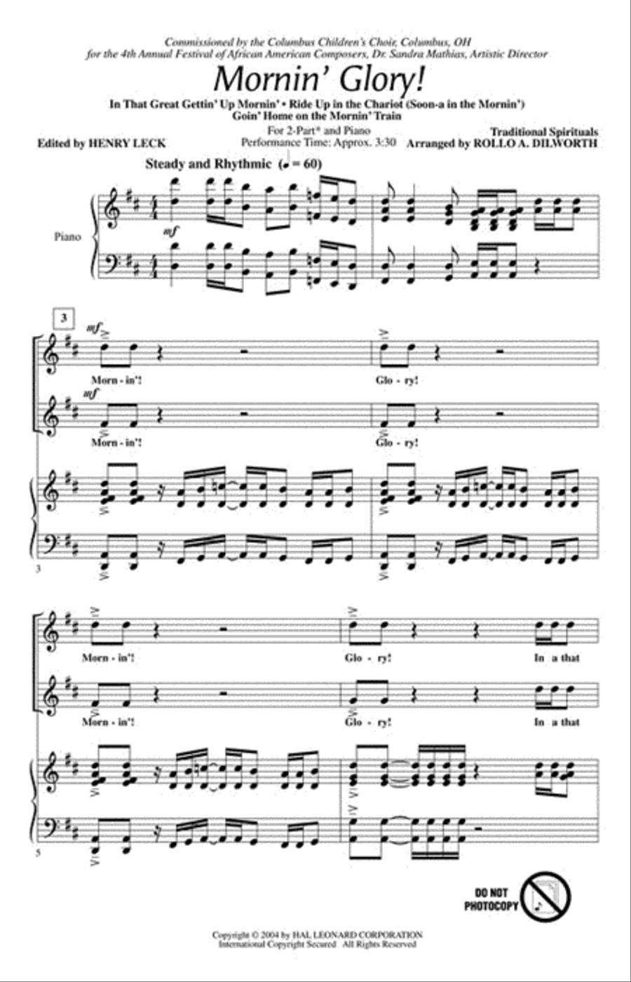 Mornin' Glory Mornin' Glory 2-Part scores gallery preview page 2