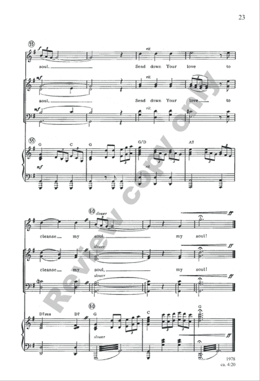 Three Gospel Choruses Divisi scores gallery preview page 42