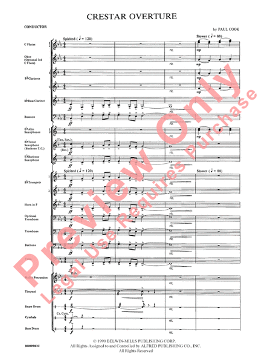 Crestar Overture Crestar Overture Concert Band scores gallery preview page 4