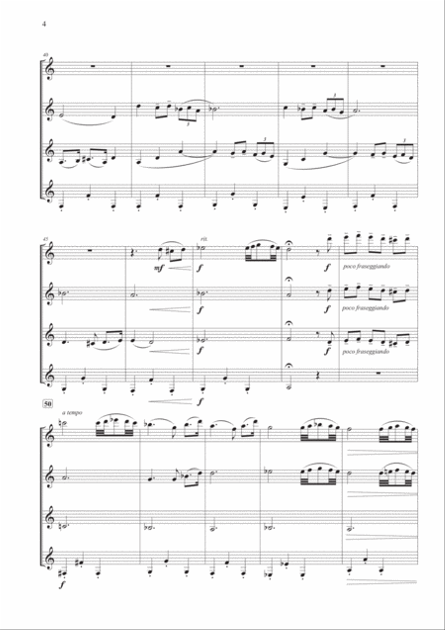 Albinoni's Adagio for Clarinet Quartet Clarinet Quartet scores gallery preview page 6