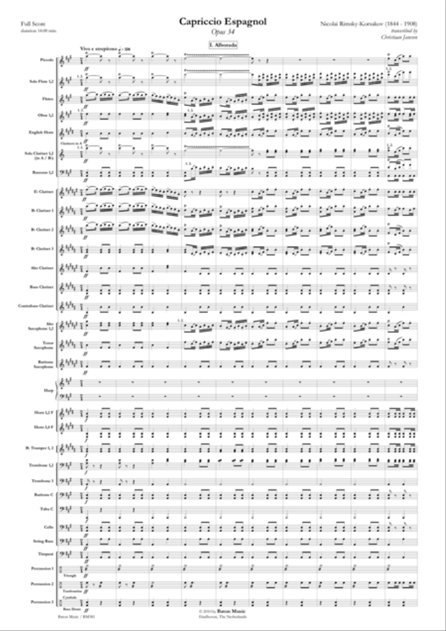 Capriccio Espagnol Concert Band scores gallery preview page 2