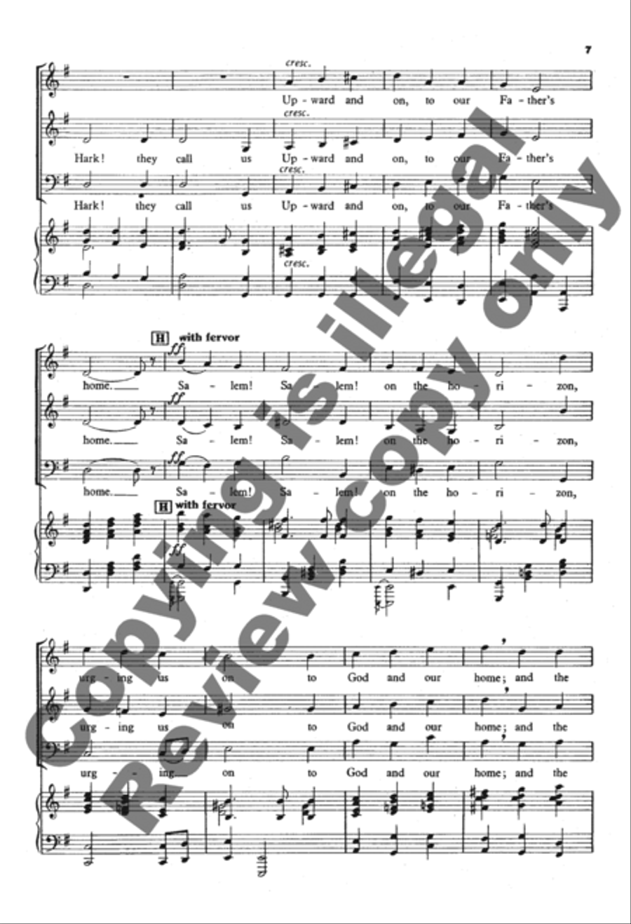 Onward, Ye Peoples! 3-Part scores gallery preview page 14