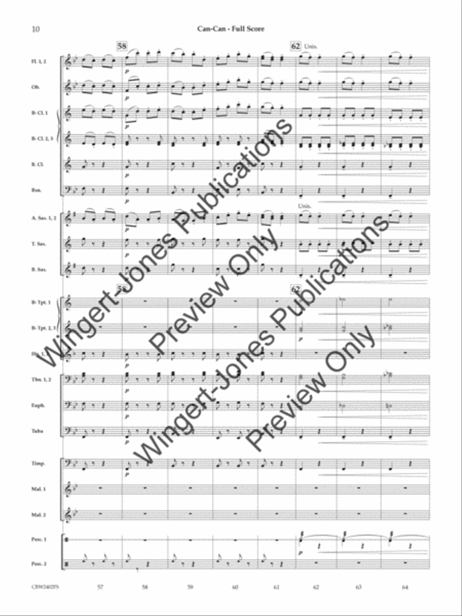 Can-Can (Score) Concert Band scores gallery preview page 11