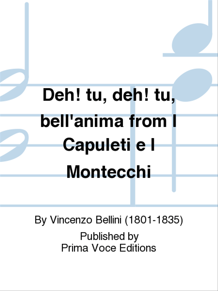 Deh! tu, deh! tu, bell'anima from I Capuleti e I Montecchi Mezzo-Soprano Voice scores gallery preview page 1