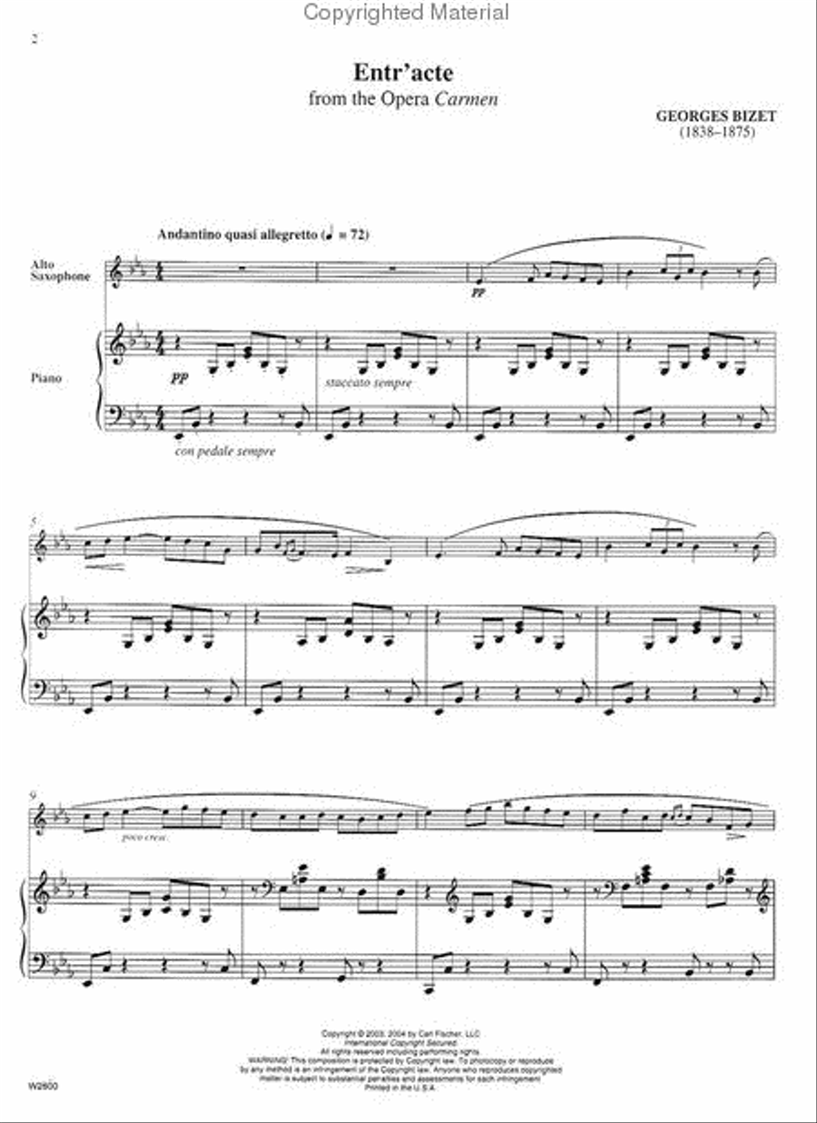 Entr'acte Alto Saxophone scores gallery preview page 2