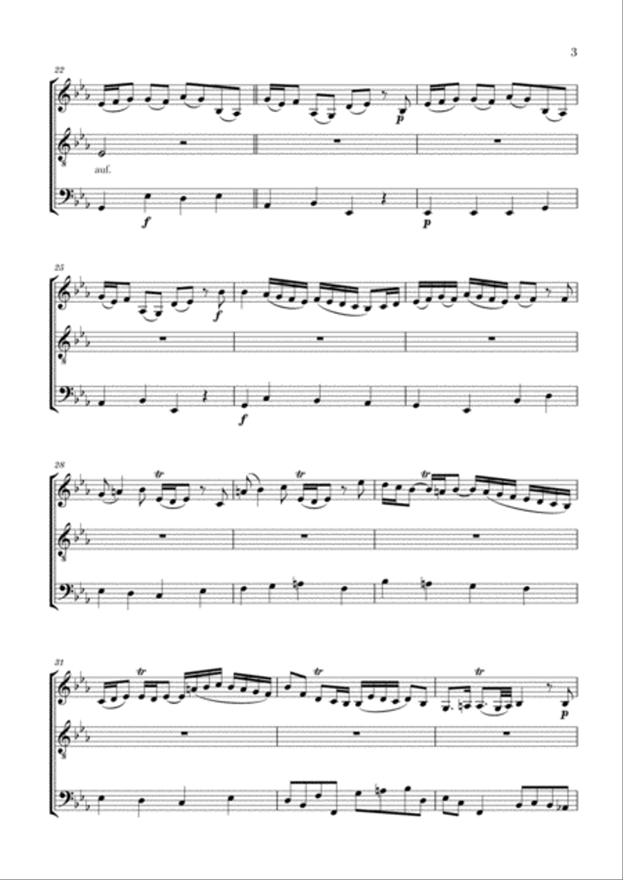 Bach - Wachet auf, ruft uns die Stimme BWV 140 (for Violin, Tenor and Cello) Small Ensemble scores gallery preview page 3