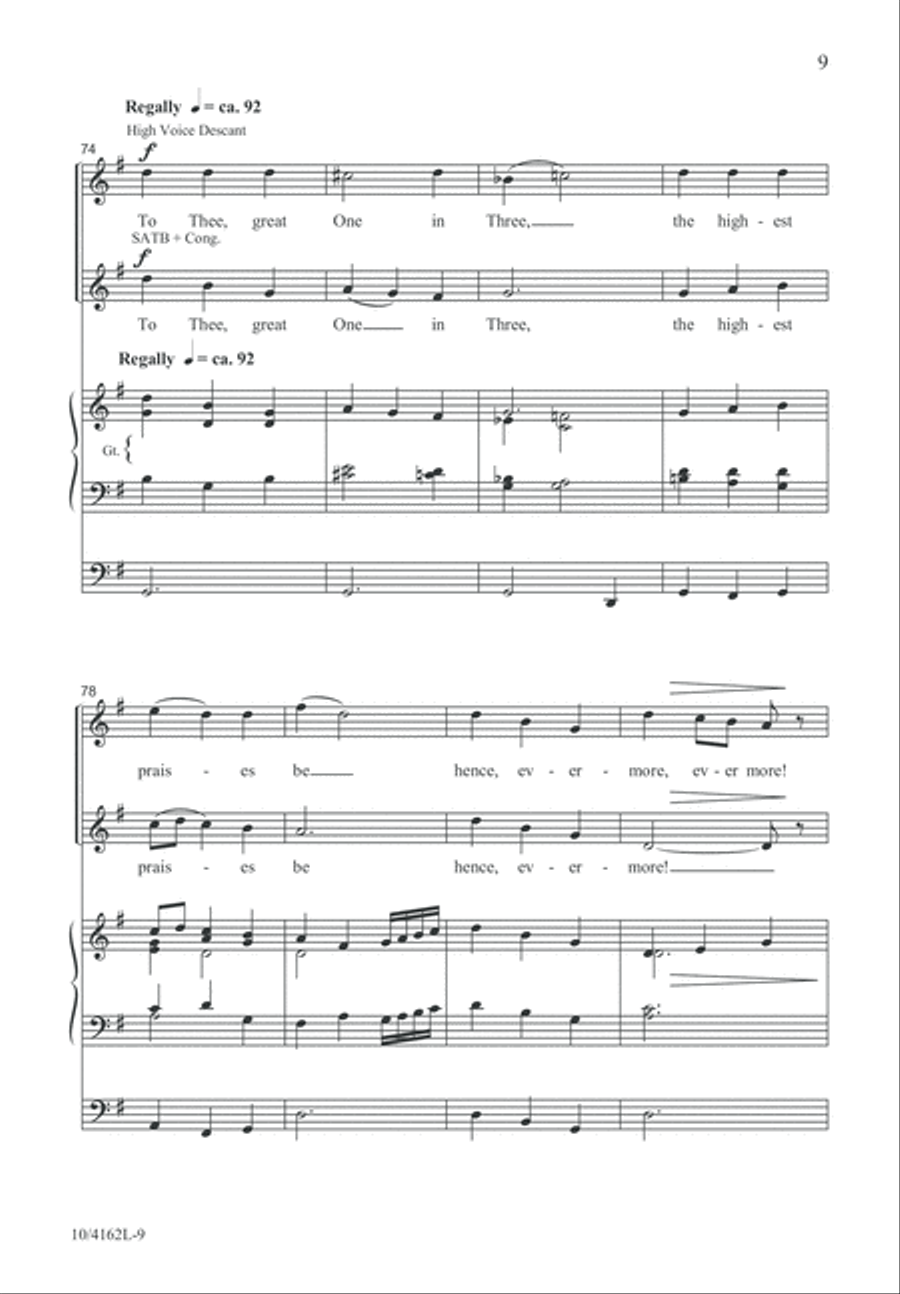Come, Thou Almighty King 4-Part scores gallery preview page 9