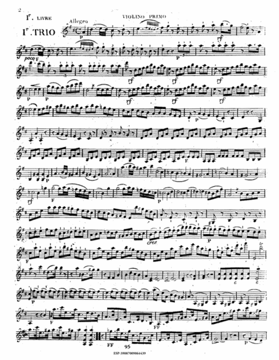 Six trios pour deux violons et violoncelle : 3e oeuvre de trios
