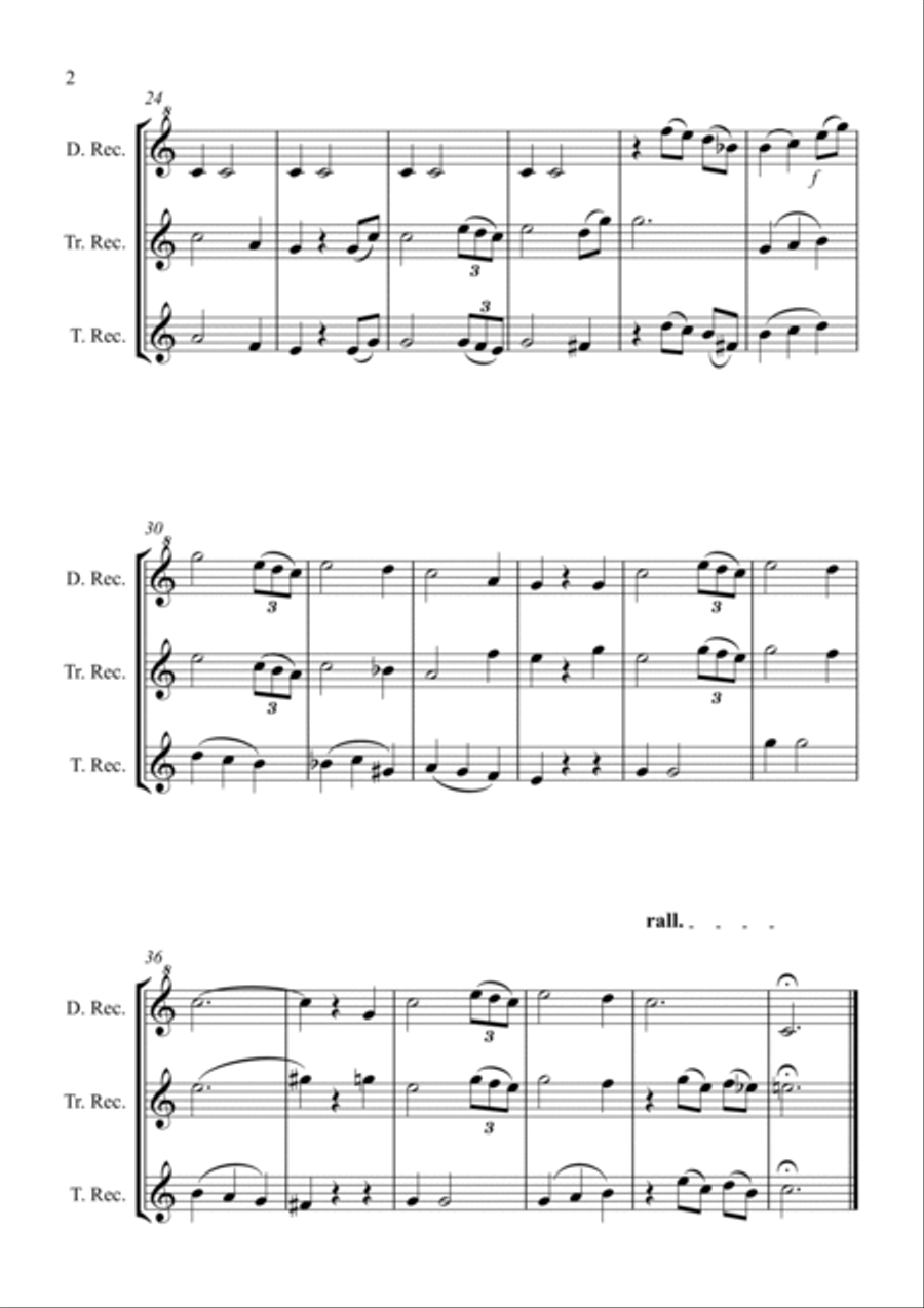 Amazing Grace for Recorder Trio Small Ensemble scores gallery preview page 2