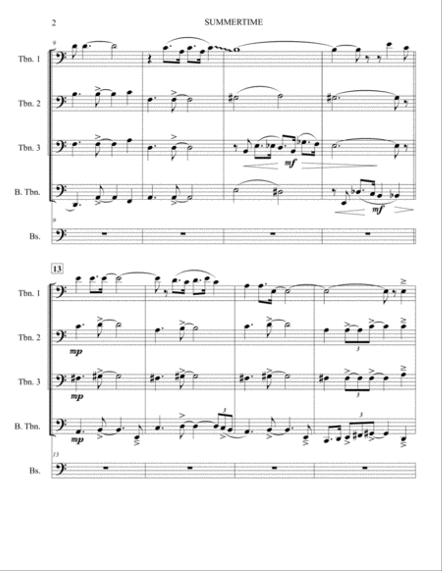 Summertime Brass Ensemble scores gallery preview page 2