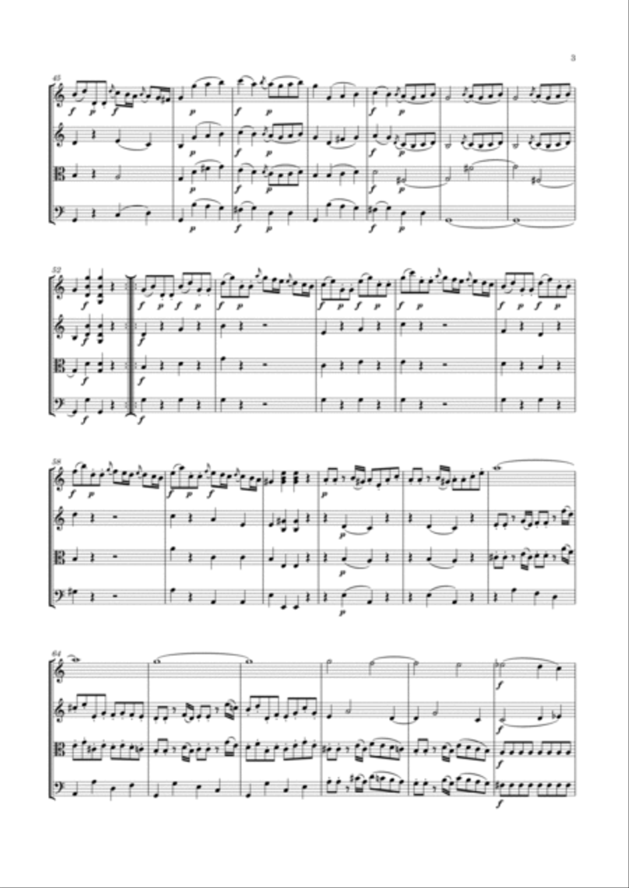 Mozart - String Quartet No.4 in C major, K.157 String Quartet scores gallery preview page 4