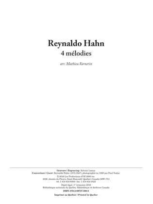 Book cover for 4 mélodies