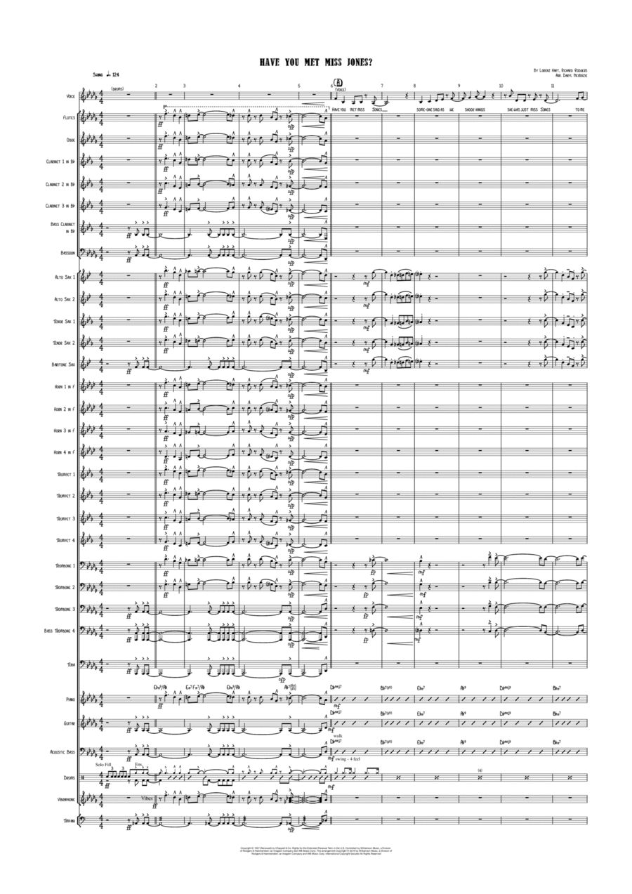Have You Met Miss Jones? Have You Met Miss Jones? Concert Band scores gallery preview page 1