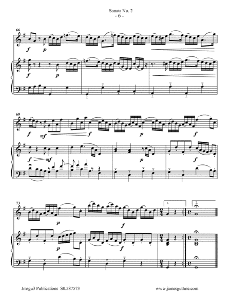 Vivaldi: Sonata No. 2 for Piccolo & Piano image number null