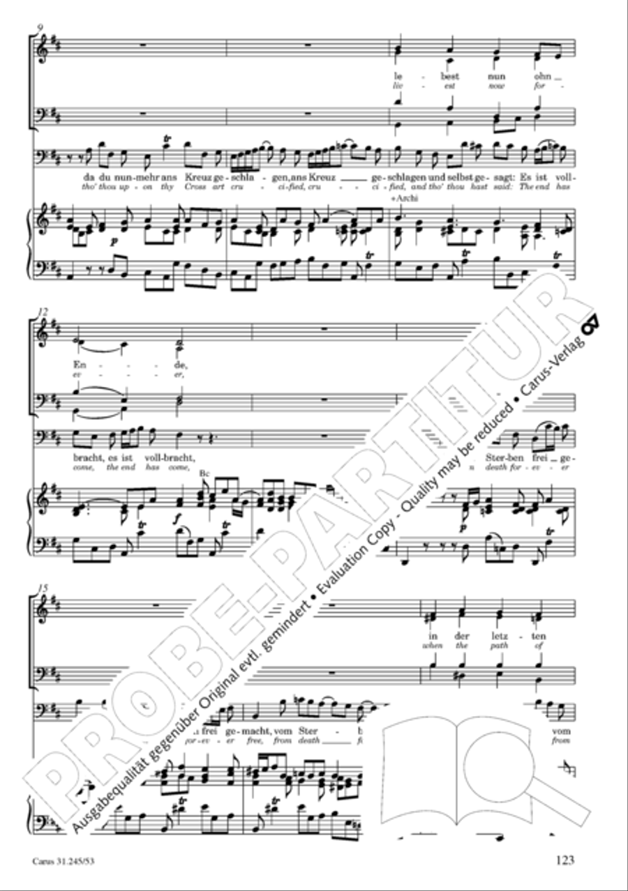 St. John Passion (Johannes-Passion) 4-Part scores gallery preview page 124