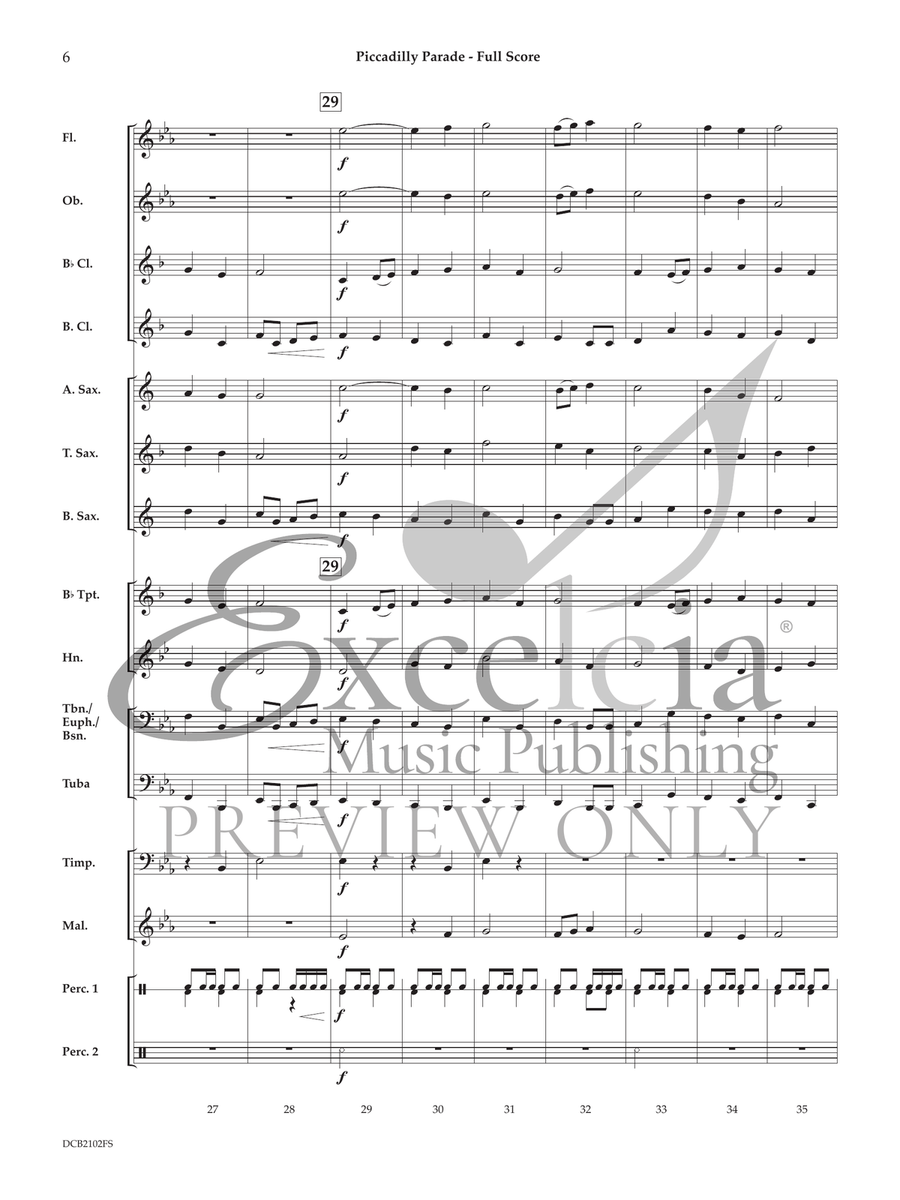 Picadilly Parade Concert Band scores gallery preview page 7