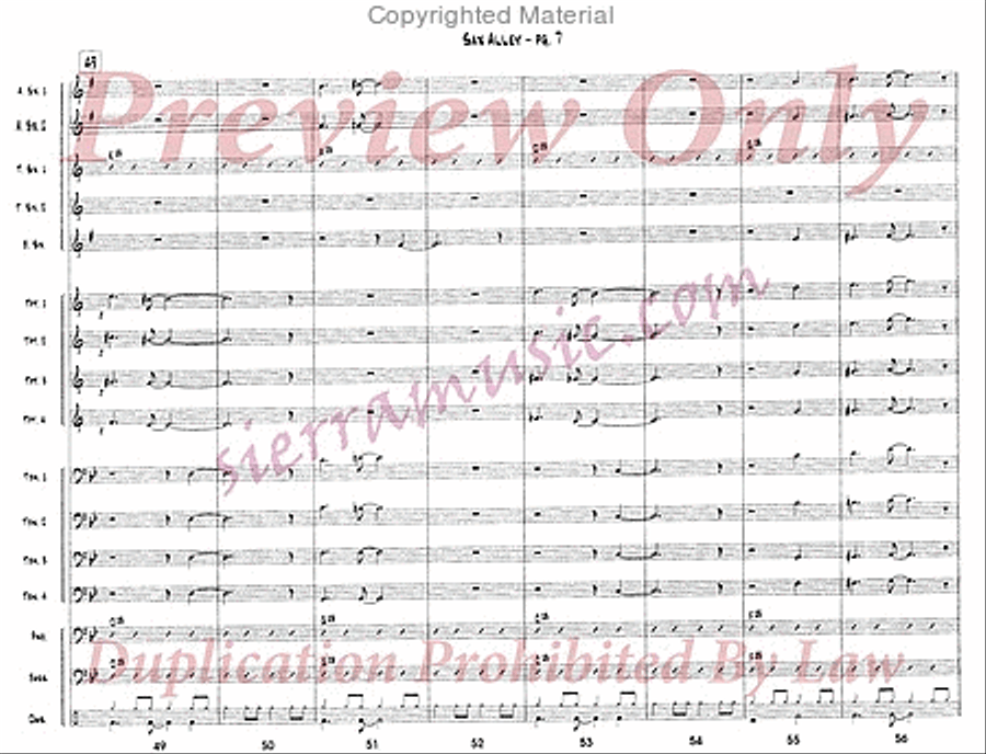 Sax Alley Jazz Ensemble scores gallery preview page 8