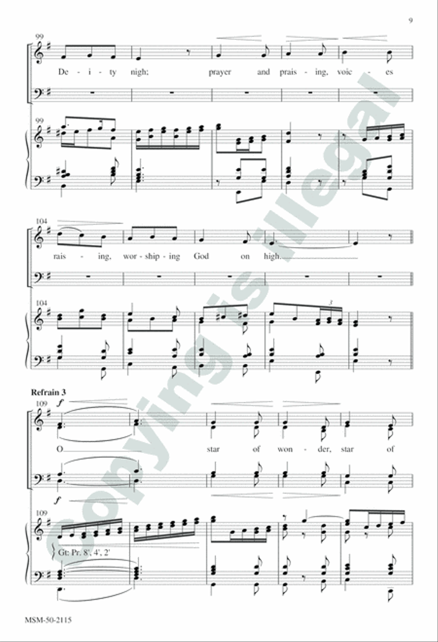 We Three Kings We Three Kings 4-Part scores gallery preview page 9