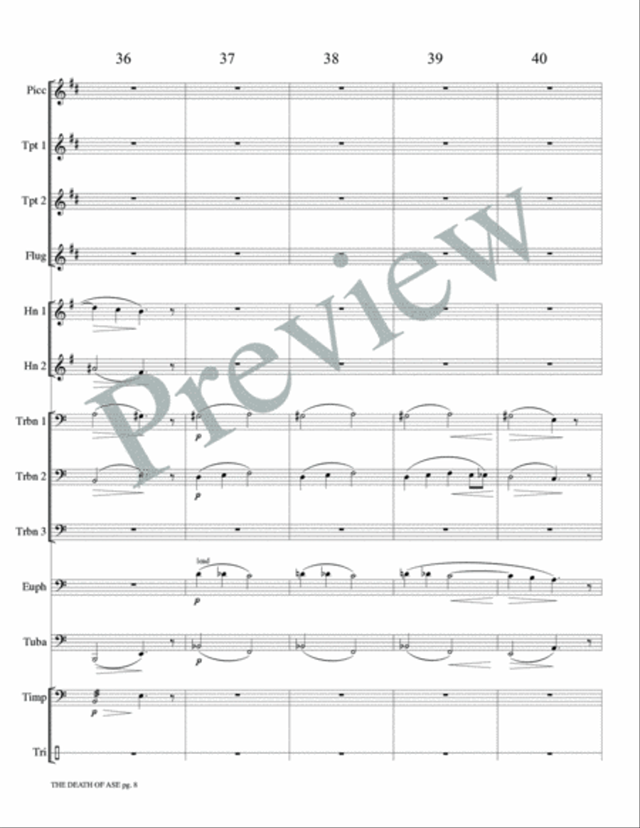 Death of Ase Small Ensemble scores gallery preview page 10