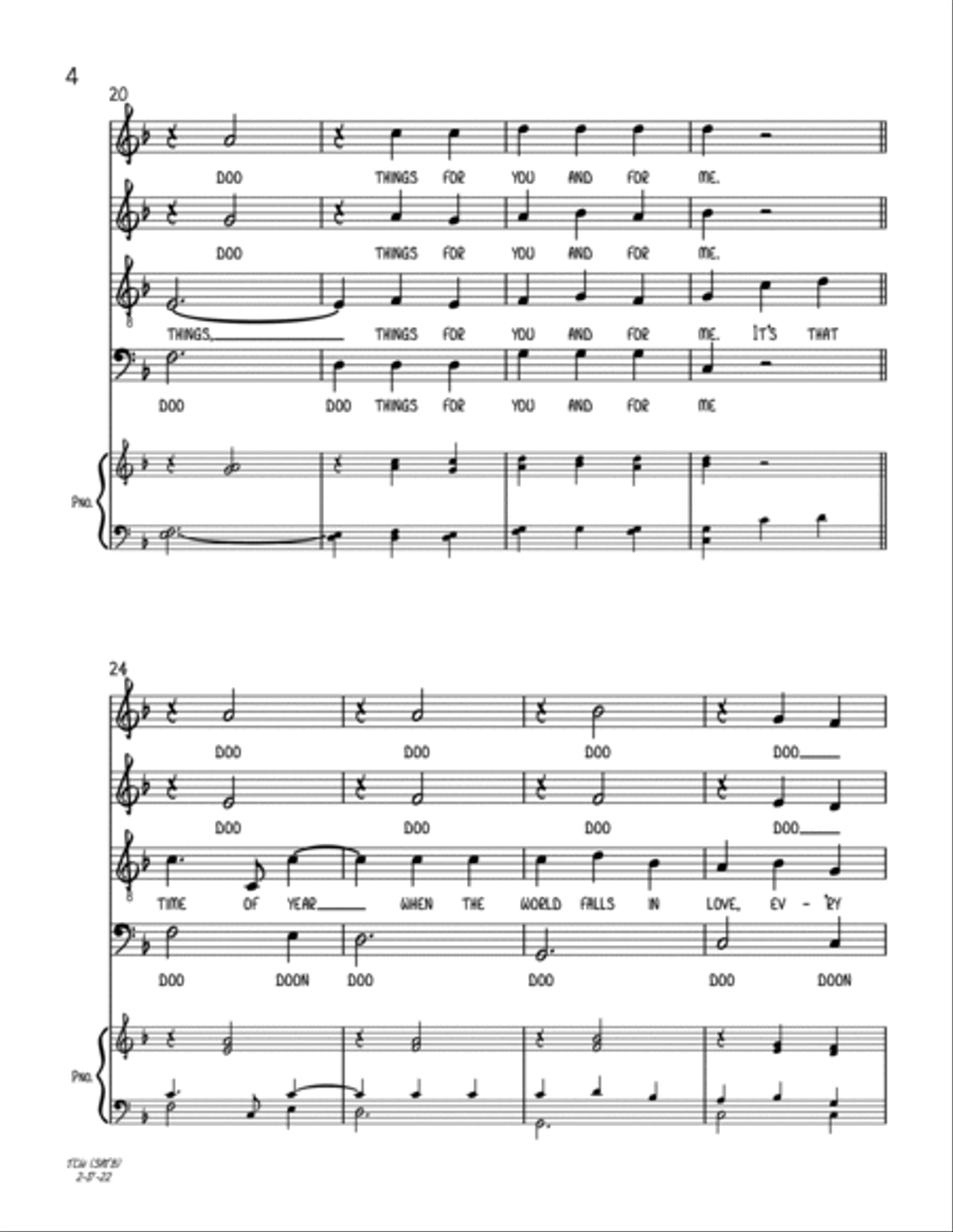 The Christmas Waltz 4-Part scores gallery preview page 4