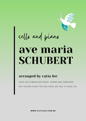 Book cover for Ave Maria - Schubert for Cello and piano - A major