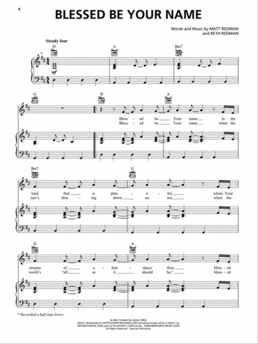 Top 25 Worship Songs Piano, Vocal, Guitar scores gallery preview page 3