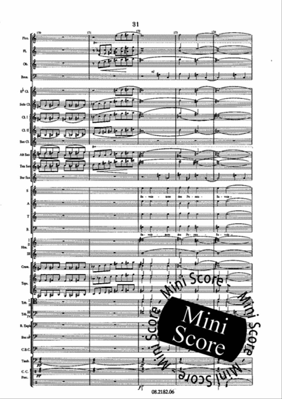 Oratorio Olympique SATB/Harmonie 4-Part scores gallery preview page 35