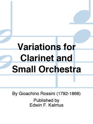 Book cover for Variations for Clarinet and Small Orchestra