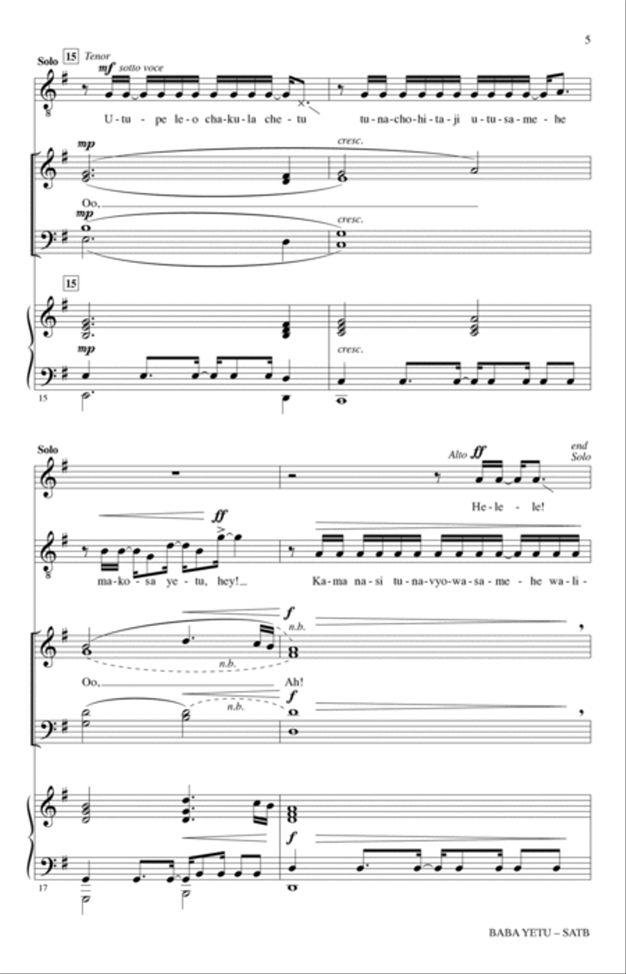Baba Yetu (from Civilization IV) (arr. Roger Emerson) 4-Part scores gallery preview page 3