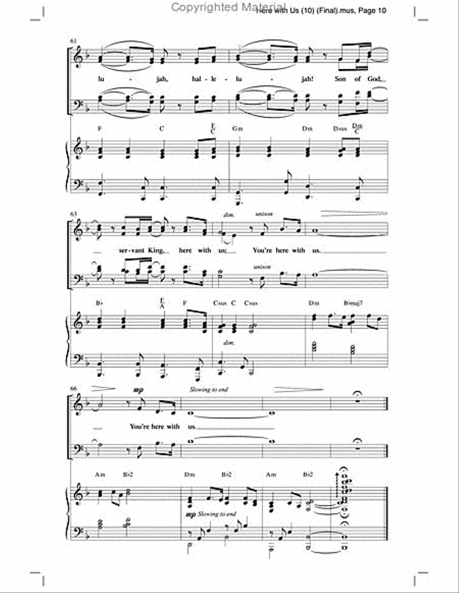 Here With Us - Anthem 4-Part scores gallery preview page 5