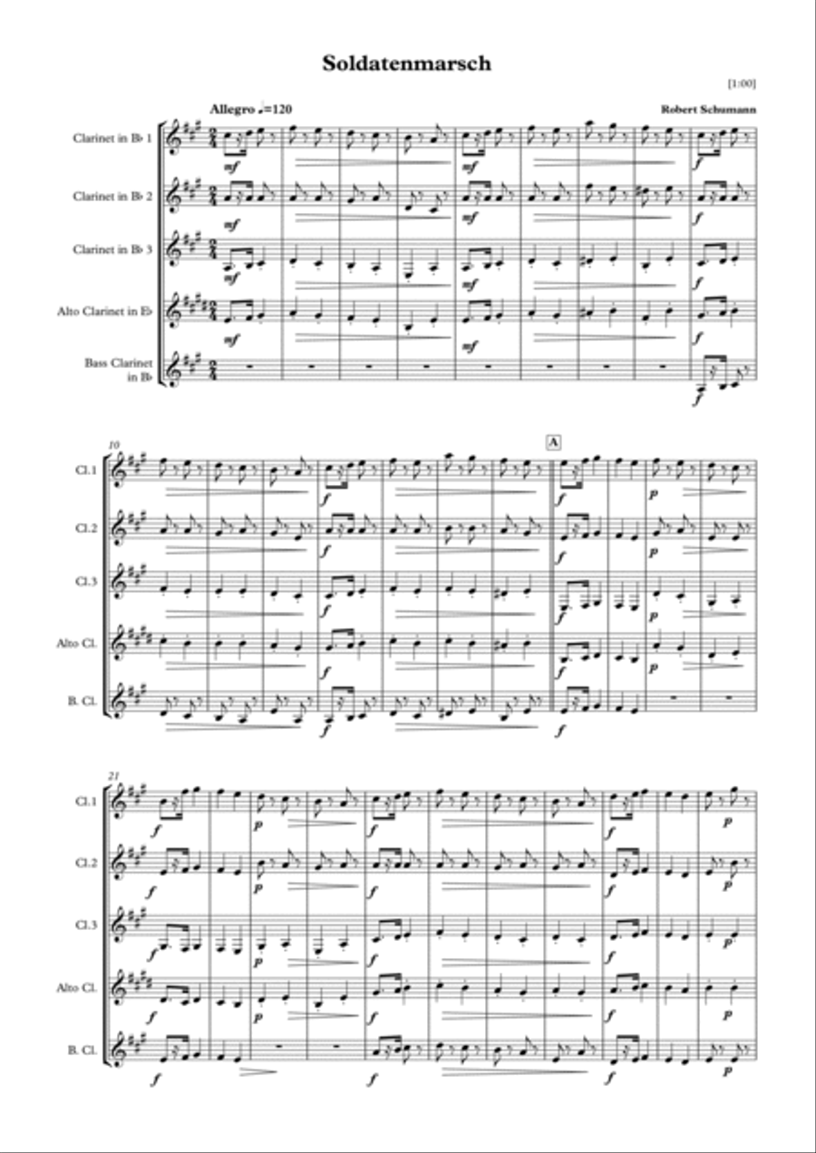 4 Pieces from Album für die Jugend - Robert Schumann Woodwind Quartet scores gallery preview page 2