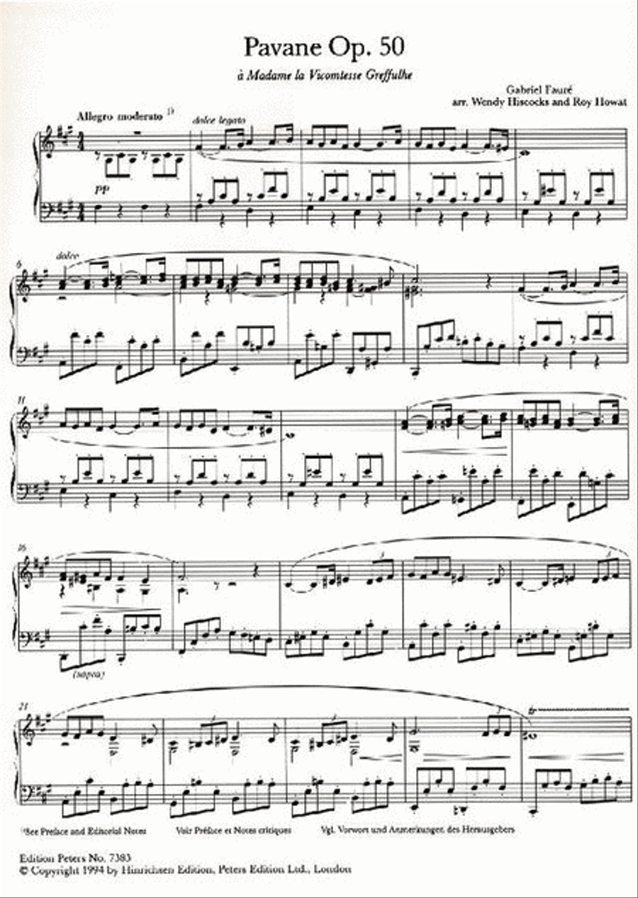 Pavane - Op. 50 Piano Solo scores gallery preview page 2