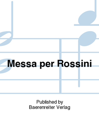 Book cover for Messa per Rossini