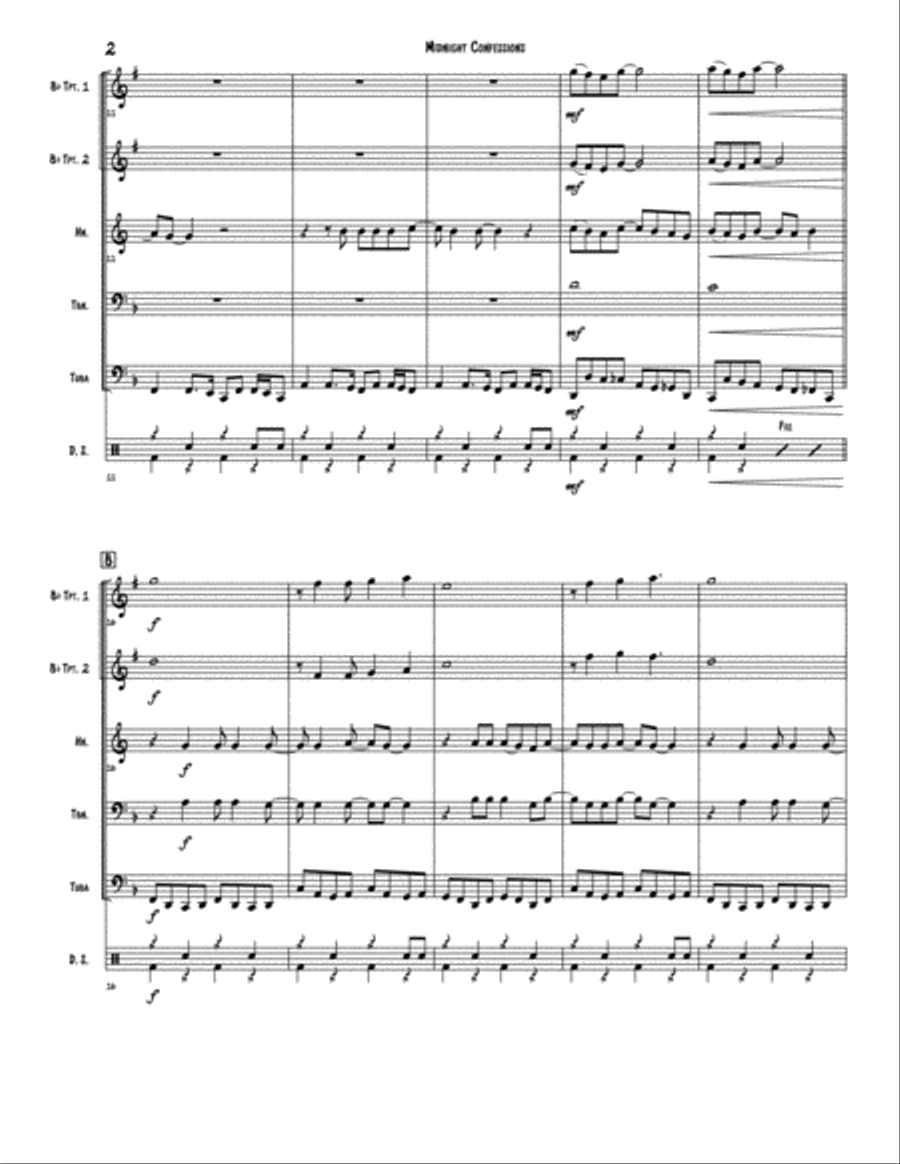 Midnight Confessions Brass Ensemble scores gallery preview page 2