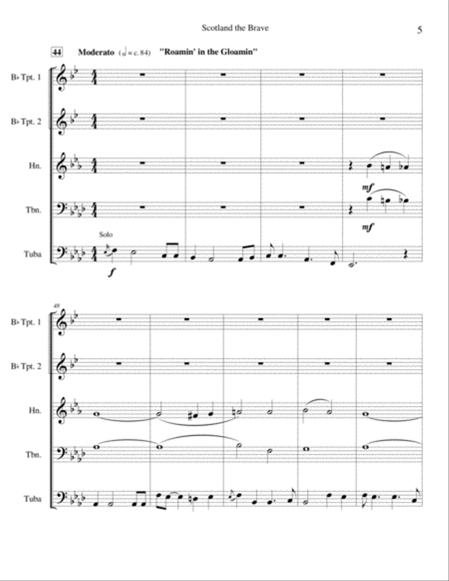 Scotland the Brave - A Medley Brass Ensemble scores gallery preview page 5