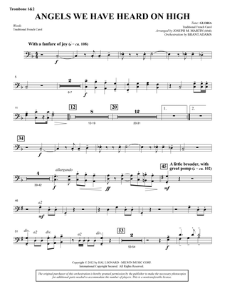 Angels We Have Heard On High (from Carols For Choir And Congregation) - Trombone 1 & 2