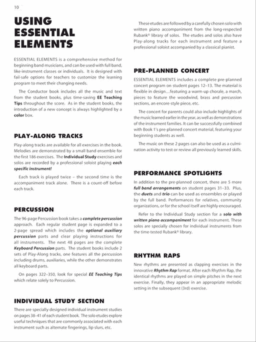 Essential Elements for Band – Book 2 with Online Resources Concert Band Methods scores gallery preview page 4