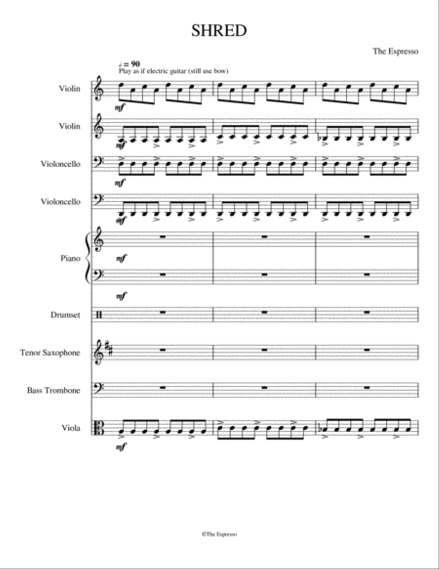 SHRED Large Ensemble scores gallery preview page 1