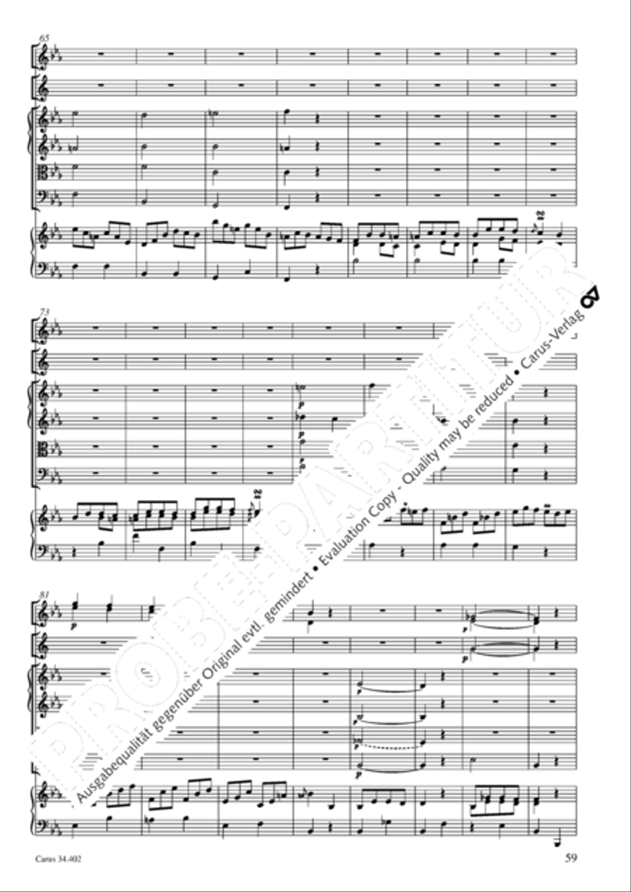 Concerto grosso for cembalo or piano Horn scores gallery preview page 60
