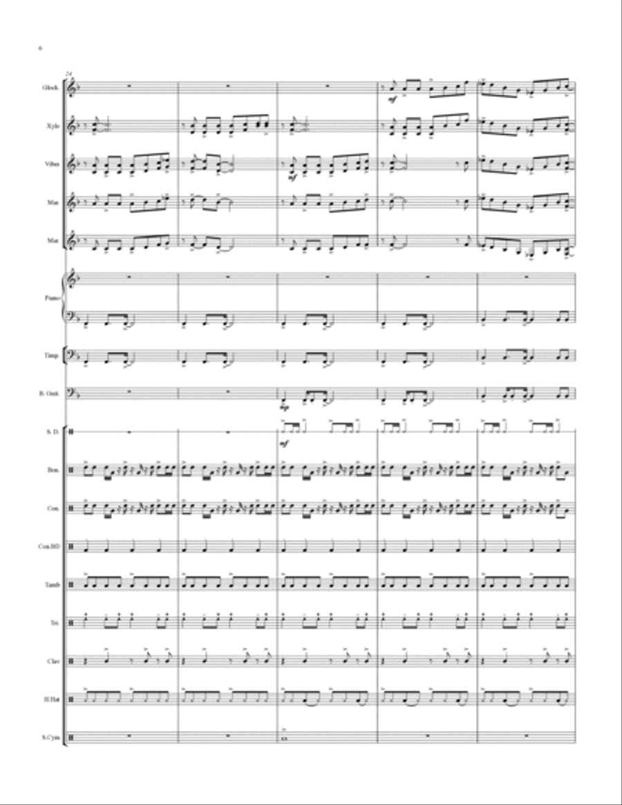 Island Jam #8 - For Percussion Ensemble Percussion Ensemble scores gallery preview page 6