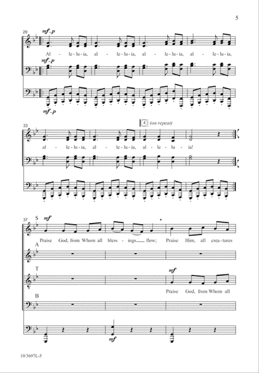 Alleluia, Praise God! Alleluia, Praise God! 4-Part scores gallery preview page 5