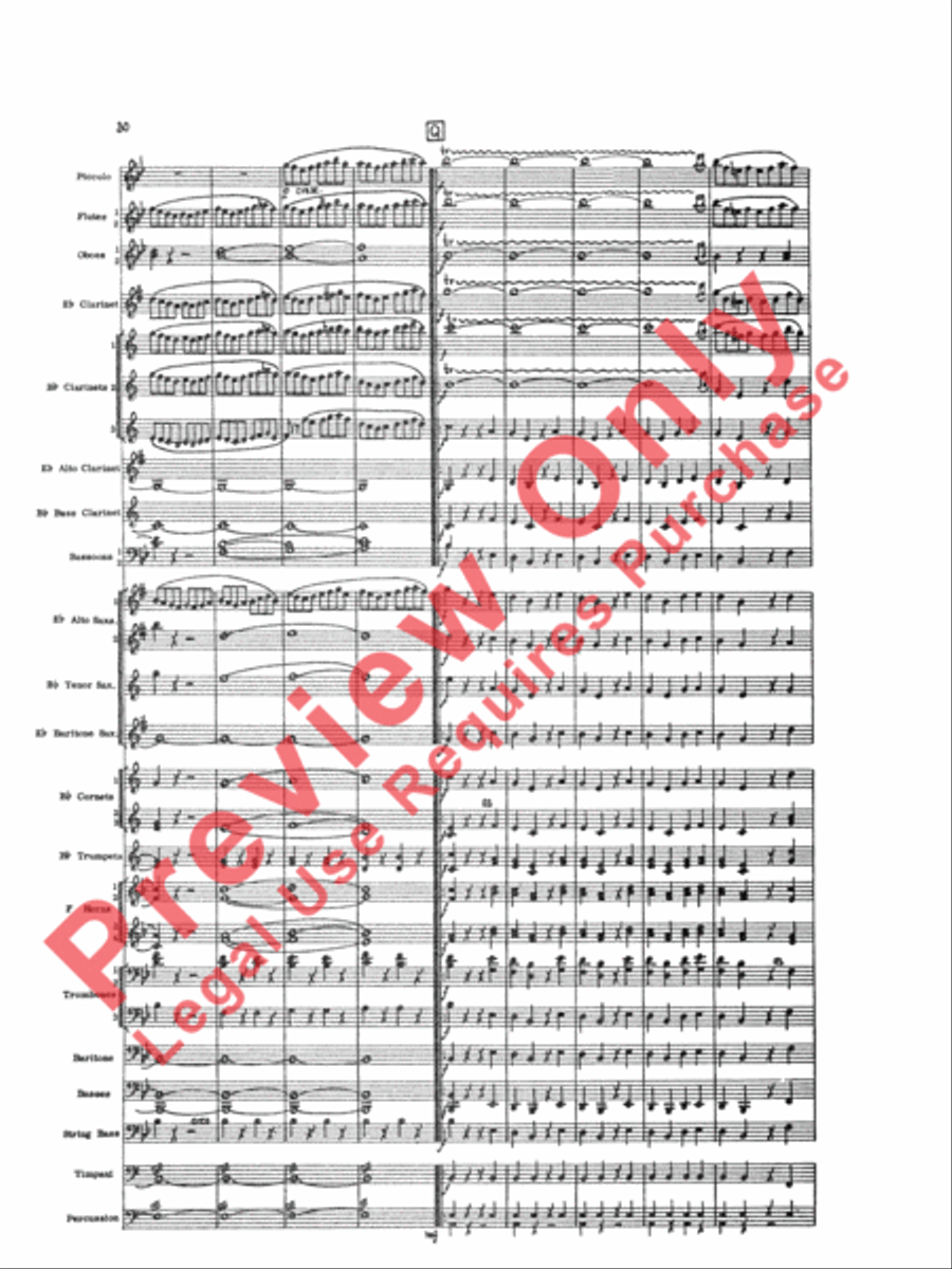 Marriage of Figaro Overture Concert Band scores gallery preview page 33