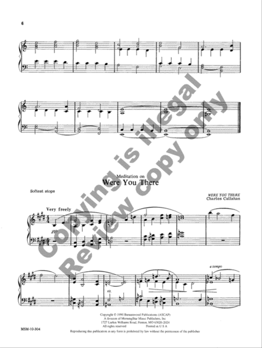 Lenten Music for Manuals, Set 1 Organ scores gallery preview page 7