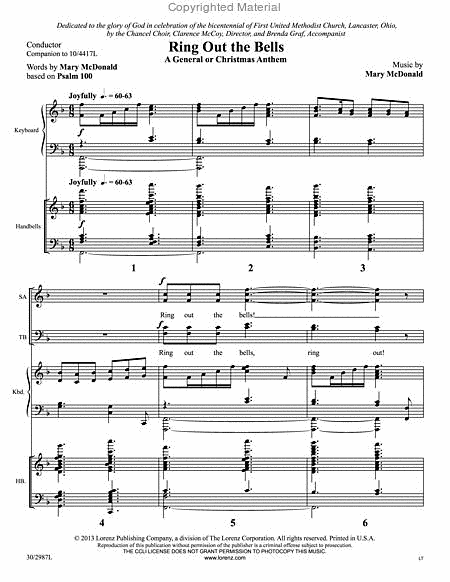 Ring Out the Bells - Handbell Score and Parts