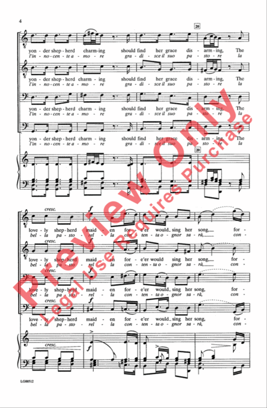 La Pastorella La Pastorella Men's Choir scores gallery preview page 4