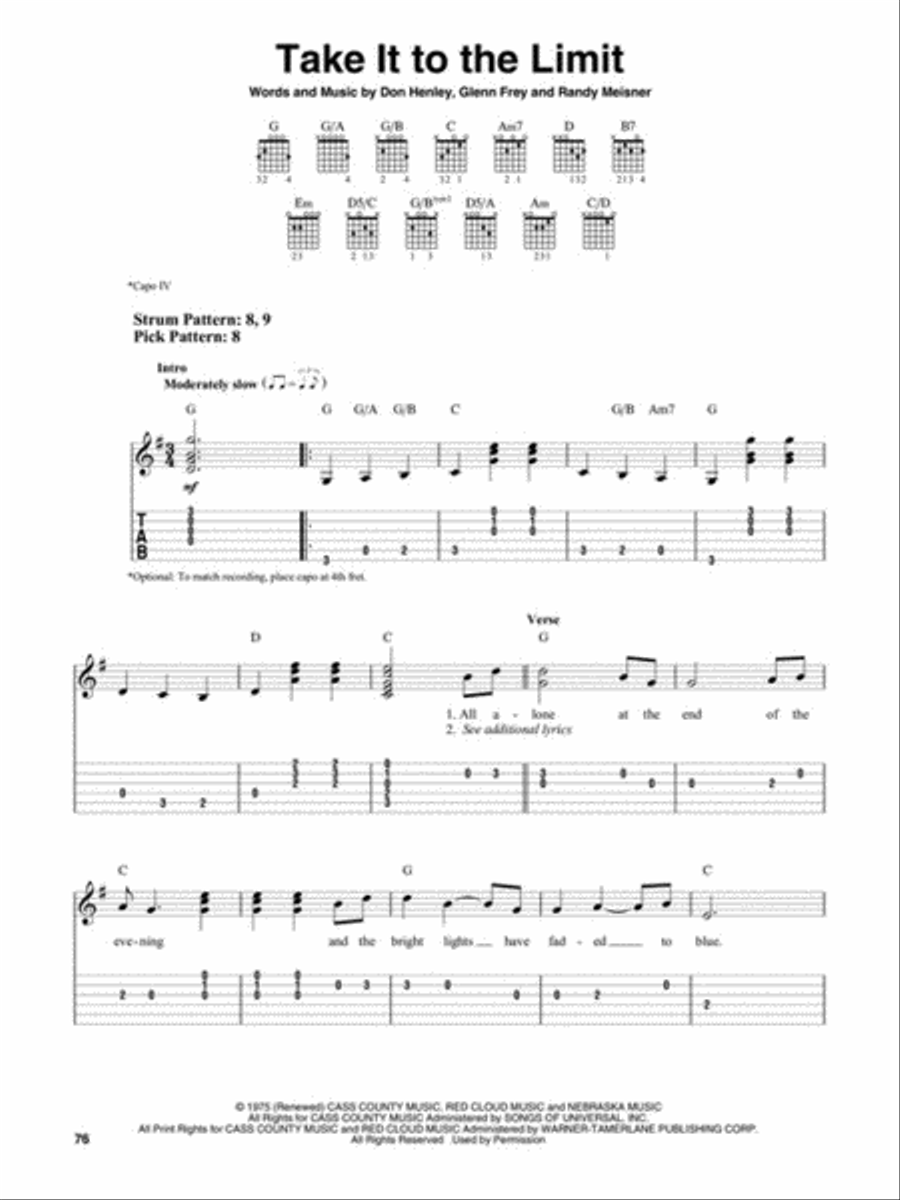 The Best of Eagles for Guitar – Updated Edition Guitar Tablature scores gallery preview page 6