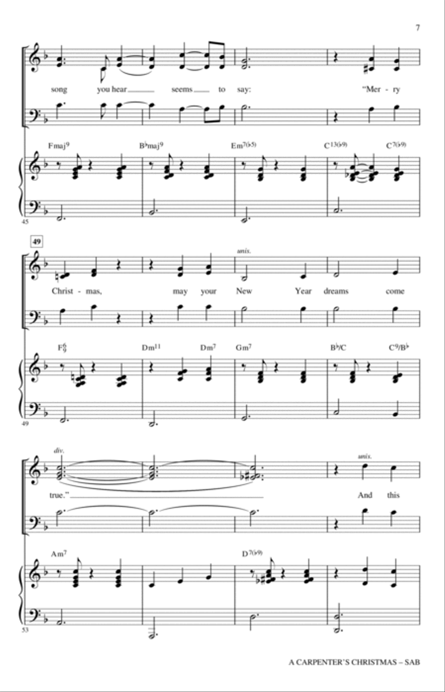 A Carpenter's Christmas (arr. Roger Emerson) 3-Part scores gallery preview page 6