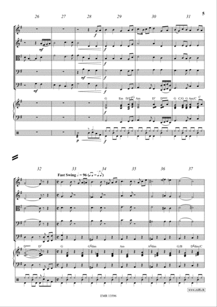 My Old Kentucky Home String Quintet scores gallery preview page 5