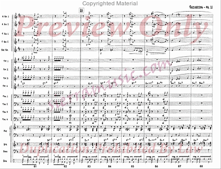 Recuerdos (Edited) Jazz Ensemble scores gallery preview page 12